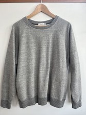 Nanamica Japan Grey Crewneck Raglan sweatshirt with Pockets Medium