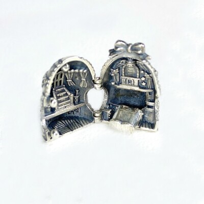 925 sterling silver sparkle ballerina egg polly pocket charm bead