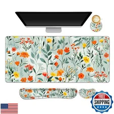 NXZGO Large Gaming Mouse Pad Set, 4 in 1 Ergonomics Keyboard Desk Mat Memory 