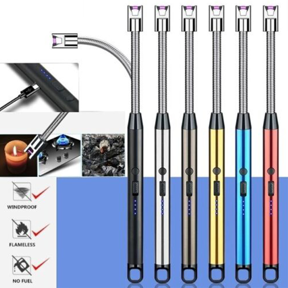Parrilla USB Campamento Recargable Sin Llama Encendedor Eléctrico Vela Arco BARBACOA