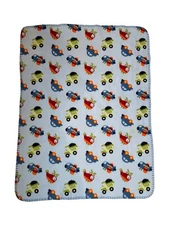 Parents Choice Walmart Cars Plane Truck Transportartion Blue Fleece Baby Blanket
