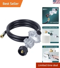 Versatile 5 FT Propane Hose with Solid Brass Connector for Grill & Fire Pit