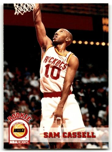 1993-94 HOOPS SAM CASSELL RC HOUSTON ROCKETS #342 - Picture 1 of 2
