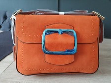 Borsa a mano Silvian Heach arancione con fibbia in finta pelle scamosciata