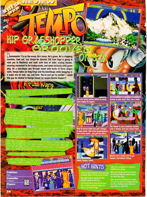 Tempo Hip Grasshopper Grooves - 1995 Sega Genesis 32X Video Game PRINT AD