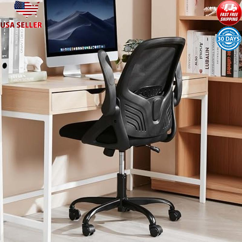 Ergonomic Mesh Office Chair with Lumbar Support and Wheels for Comfort-image
