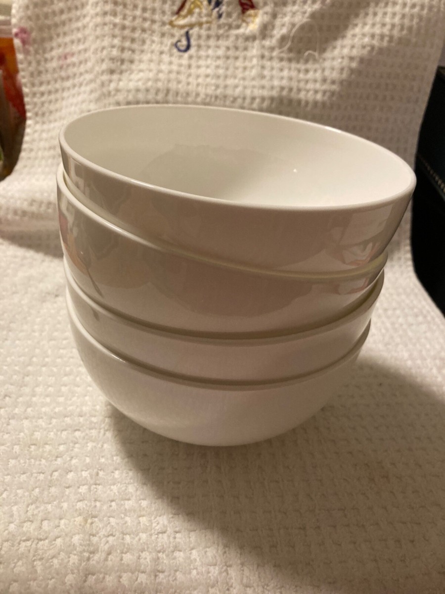 4) Mikasa Lausanne Fruit/ Cereal/ Soup Bowl Bone China 6”Inches