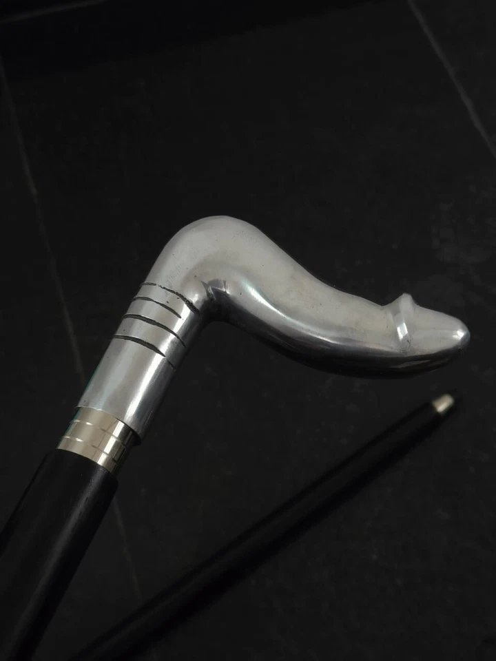 New Man's Penis Walking Stick Cane Unique Penis Head Handle Wooden Walking Stick - Image 3 of 4
