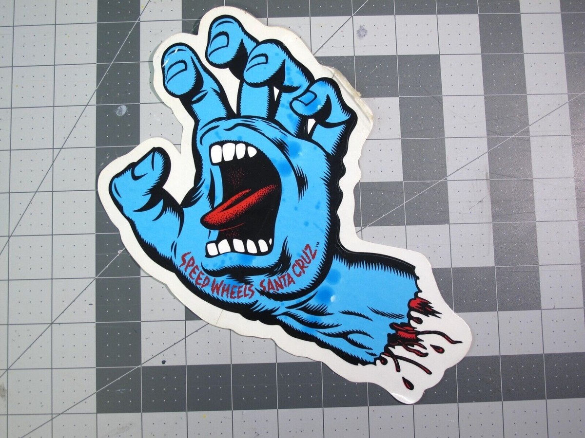 vintage 80s SANTA CRUZ スクリーミングハンド 紙バナー vtg 1980s Santa Cruz original LARGE Screaming Hand skateboard
