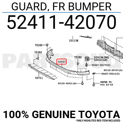 TOYOTA 52411-42040 Bumper Guard TOYOTA 52411-42040 Bumper Guard