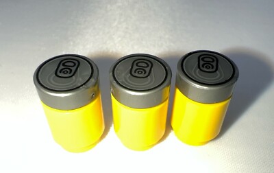 New LEGO Bottle Lot of 3 Soda Printed Lids Pop Top Old School Flip Dew Gaming