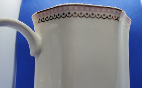 GRACE TEAWARE 10 fl. oz. MUG with SCALLOP RIM GOLD TRIM DELICATE (C17) - Picture 9 of 10