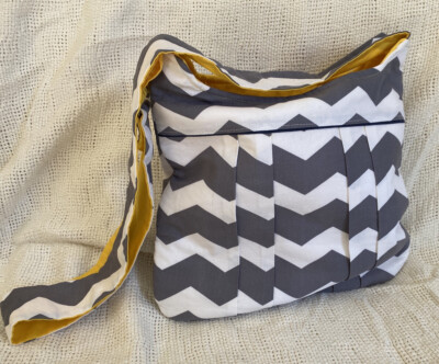 Dance Bag Handmade, Zig Zag Chevron Cross Body Shoulder Strap, Magnetic Snap