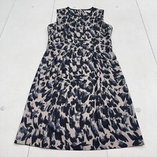 Ann Taylor Loft Black Leopard Print Dress Women s Size 0