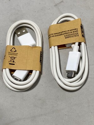 Original Micro USB Charger Data Cable Samsung Galaxy s2 S4 S3 s5 s6 s7 2 PACK