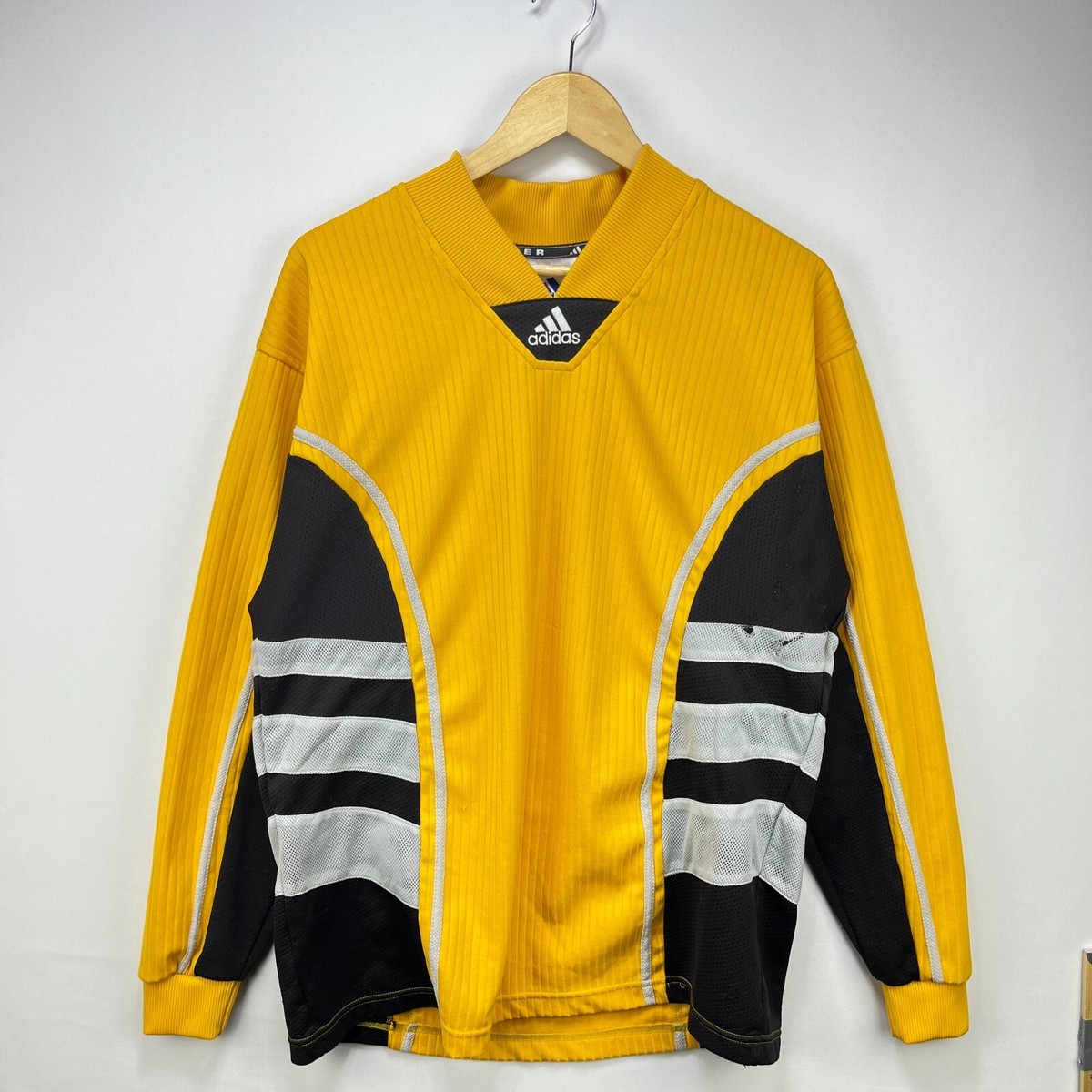 Vintage 90s Adidas Long Sleeve Soccer Football Goalie Jersey Small