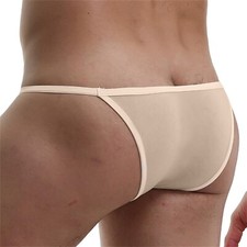 Men G-String Thong Bulge Pouch Panties Micro Briefs See-Through Underwear Briefs