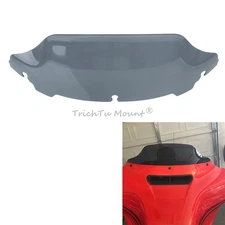 7" Smoke Wave Windshield Windscreen For Harley Touring Street Electra Glide 14+