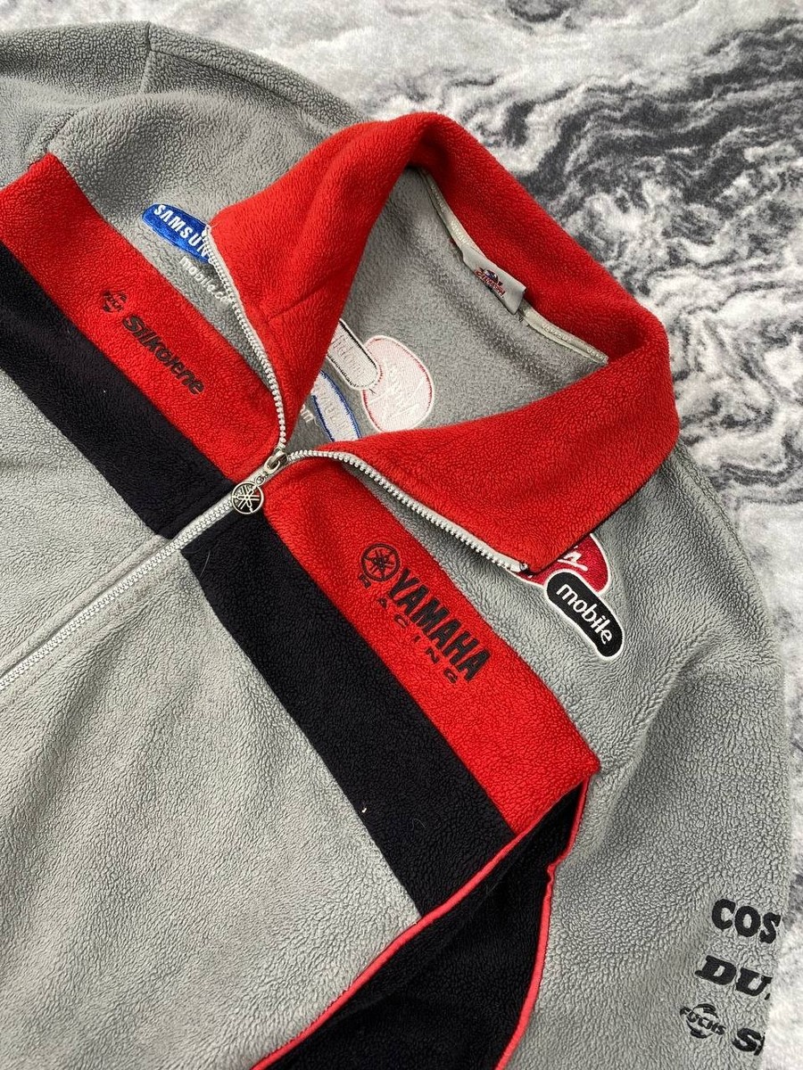 Vintage Yamaha Racing Virgin Mobile Fleece Jacket Men Size XL Gray