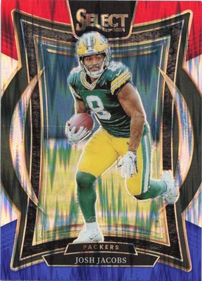 2024 Panini Select #73 Josh Jacobs Red & Blue Prizm Shock