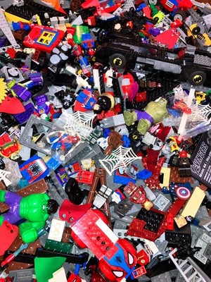 Lego Marvel Bulk Lot 100 random parts pieces Minifigures Dr doom Avengers Hulk