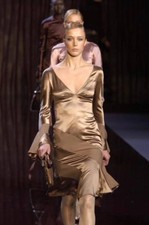 VALENTINO VINTAGE F/W 2003 RUNWAY PLUNGING DRESS SIZE 8