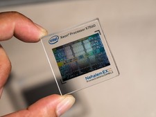 Intel Xeon X7560 CPU Die Teardown Silicon Wafer Crystal Transparent AI Tech Gift