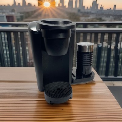 K-Latte Single Serve K-Cup Coffee and Latte Maker With Frother, Black