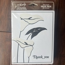 Vintage 25 Thank You For Your Sympathy Cards w/envelopes Calla Lilly USA Made