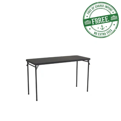COSCO 20" x 48" Vinyl Top Folding Table - Black Convenient BIG SALE!!! FREE SHIP