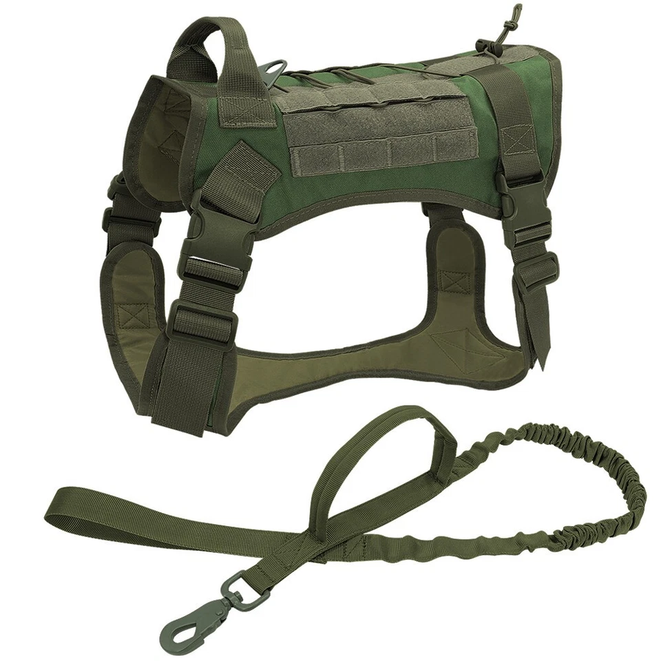 Tactical Military Dog Harness Vest Harness and Lead for Large Dogs Training  - Image 3 of 4