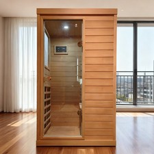 Infrared Sauna Room Sauna Tent Mini Wooden Hemlock Home Saunas for 1 Person