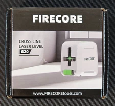 Firecore Cross Line Green Laser Level G20 82Ft Self Leveling w/Pouch White