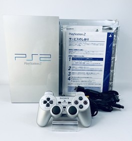 Sony PlayStation 2 SCPH-39000 Silver Console w/ Box Rare Japan Tested PS2　JAPAN