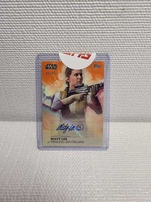 Women Of Star Wars Orange [99] Autogrammkarte Misty Lee als Prinzessin Leia Organa
