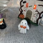 Halloween Town Village Spooky Town Lemax?  Vintage 3 Light Houses Figurines Work — photo 5