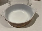 Early American Pyrex Casserole Dishes 9 Pc Set Brown and Gold Vintage Nice Set — photo 10
