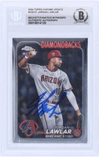 Jordan Lawlar Diamondbacks Signed 2024 Topps Chrome Update USC51 BAS Rookie Card