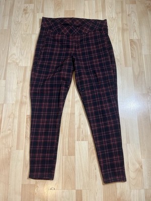 Torrid Pixie pants feature a red and black plaid pattern pull on size 1X
