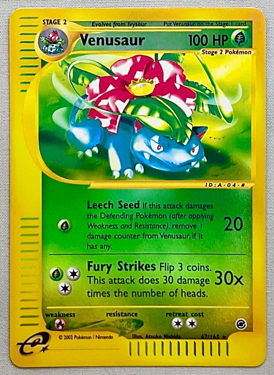 Pokémon Venusaur #67/165 Reverse Holo Rare - 2002 Expedition Base Set NM Cond.