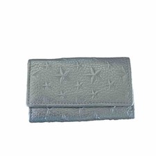 Jimmy Choo Black Leather Key Holder With Star Accents