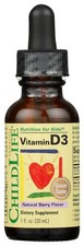 Childlife Essentials Berry Flavor Vitamin D3 Dietary Supplement Liquid 1 Pack