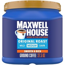 Fresh Medium Roast Ground Coffee, 27.5 Ounce Resealable Canister for Rich Flavor