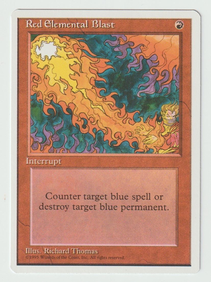 Magic the Gathering MTG Revised 4th Edition (Fourth) Red Elemental Blast NM