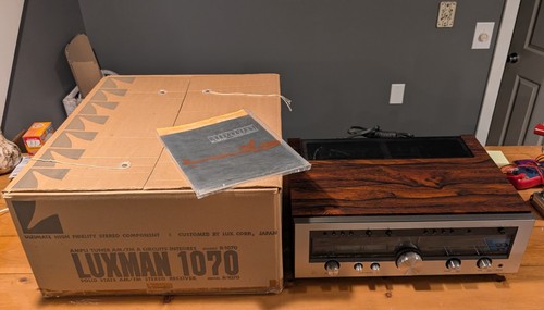Luxman R-1070 Receiver ~ Collector Grade 1-Owner w' Matching‑Serial Box, Papers
