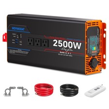 2500W Pure Sine Wave Inverter, Car Power Inverter 12V to 110V 120V, DC to AC ...