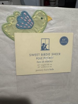 Pottery Barn Kids Curtain Sheer Panel 63