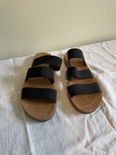 Black Strappy Flat Sandals