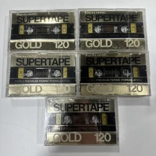 REALISTIC Five Audio Cassettes Tapes SUPERTAPE GOLD 60  #44-921 Type 1  Premium