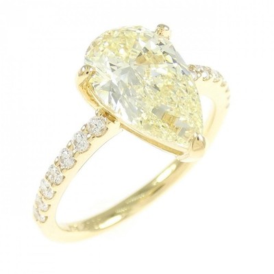 Authentic [Remake] K18YG Diamond Ring 2.030CT LY VS2 Pear Shape #270-004-094...